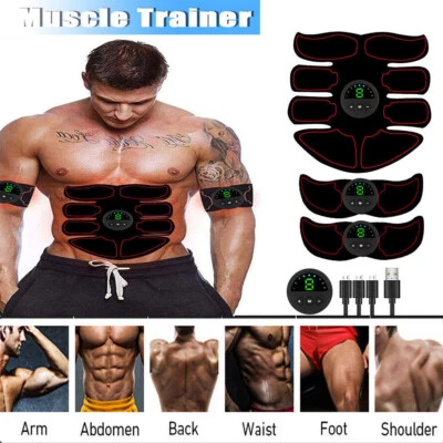 EMS Toner Massager Fitness Body ABS Wireless Abdominal Trainer Muscle Stimulator