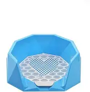 Convenient Household Pet Dog Toilet Tray Diamond Shaped Fence Anti Sputtering Dog Potty Training Cats and Dogs Pets Cleaning Supplies (Color : Light Pink) (Color : Blue)