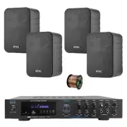 Pyle PDA8BU 5.1 Channel Home Audio Bluetooth Receiver, 4x 4" 30W Speakers, Wire