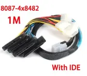 Mini 36 Pin SFF-8087 to 4 SFF-8482 29 pin with IDE SAS Power HDD Cable 1M