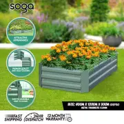 SOGA 120x60cm Rectangle Raised Planter Bed Vegetable Herb Outdoor Planter Box