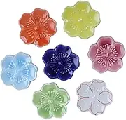 CIYODO 7pcs Chopstick Holder Holders Chopstick Rest Cherry Blossom Chopsticks Rest Stands Chopstick Storage Cherry Blossom Chopsticks Kitchen Chopsticks Rack Organizers Japan Ceramics