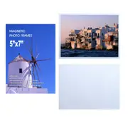 Magnetic Photo Frames Fridge, 5 x 7 5x7 inches 100pcs, Picture Magnet Pocket Reusable Notes Pack Sleeves Holder Decorations Frame Pictures Inch Clear