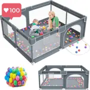 Large Baby Playpen – 150 x 180 x 65 cm Safe & Spacious Play Yard 20 Ocean Balls