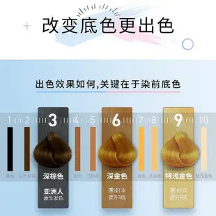 染髮膏染髮劑泡泡染發劑黑茶色泡沫染發膏顯白奶奶灰蜜糖淺【淘淘美妝】