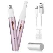 Nose and Ear Hair Trimmer for Women Men,2025 Rechargeable 2 in 1 Eyebrow & Fa...