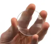 Round Double Convex High Optical Purity Glass Lens - 2" (50mm) Diameter -
