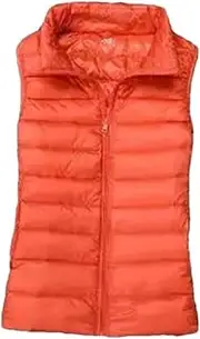 [Generic] Women Down Jacket Vest Sleeveless Waistcoat Warm Lightweight Puffer Jacket Tops Outwear