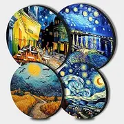 Tucocoo Stove Burner Covers, Van Gogh Starry Night Gas Stove Burner Covers Set of 4, 8 Inches and 10 Inches Stove Top Covers for Electric Stove Metal Stove Cover Gas Stove Top Covers Kitchen Decor