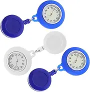 [ANDRESLAD] 3pcs Silicone Pocket Watch Retractable Fob Watch Hand Watch for Men Smartwatch Ladies Watches for Women Badge Watch Men Wrist Watches Woman Stretchable Watch Lady Watch Nurse Watch