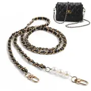 50" Purse Chain Strap for Crossbody Gold Chain with Pearl Replacement Purse S...