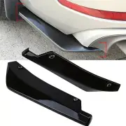 2x Glossy Black Rear Bumper Lip Diffuser Splitter Canard Protector Car Accessory (for: Kia)