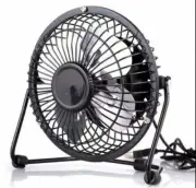 USB Universal Mini Desk Cooling Fan for Laptop/Desktop PC & MAC Compatible Black