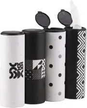 Car Tissue Holder with Facial Tissues Bulk - 4 PK Car Tissues Cylinder with Cap,