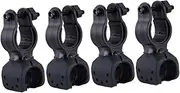PAMINGONO 4 Pcs Rotatable Flashlight Holder Mount for Bikes Durable Clamp Design with Pad Easy Installation for Secure Torch Attachment Lightweight and Portable Bike Light Bracket