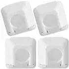 4pcs Closet Rod Brackets Wall Mount Curtain Rod Bracket Holder Curtain Pole