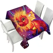 Cute Fantasy Art Leo Lil Dragon Tablecloth