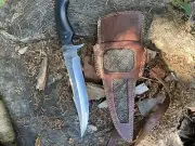 Damascus Steel Bowie Knife Hand Forged High Carbon Steel