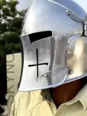 Medieval Barbuta Helmet Bascinet Visored Barbuta Steel Helmet Role Play Knight