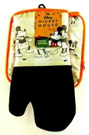 Disney Mickey Mouse Oversized Oven Mitt and Potholder Set Fall Halloween Colors