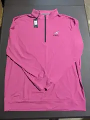 NWT MEN'S STRAIGHT DOWN BALLARD PULLOVER, SIZE: XL, COLOR: FUCHSIA HEATHER(M5)