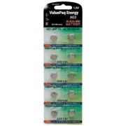 Dantona VAL-AG3-10 ValuePaq Energy AG3 Alkaline Button Cell Batteries, 10 Pack