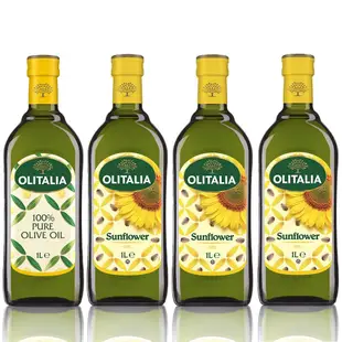 Olitalia奧利塔-經典油品A組(葵花油X3+橄欖油X1；1000ML/罐) (8.9折)