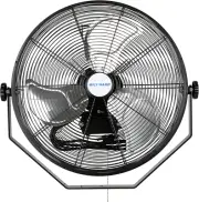 4300 CFM 18 In. Industrial Wall Mount Fan, 3-Speeds High Velocity Wall Fan with