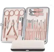 18 color tools stainless steel manicure set nail clippers pedicure paronychia trimming tool RoseGoldColor18