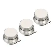 2" x 1.8" Palette Cups Paint Pot Container Cup with Lid and Clip, Silver 3pcs