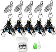 Bass Fly Fishing Lures, Fly Lures - Bass Fly Fishing Lures Colorful Fly Fishing Assortment Kit Artificial Baits with Reflective Sequins | Saltwater and Freshwater Fly Fishing Gear for Outdoor Fishing
