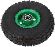 Baxnore 10 Inch Rubber Replacement Wheel, Inflatable Cart Wheel with 6204 Bearing, Heavy Duty 250KG Load for Garden Trolley, Wheelbarrow, and Industrial Carts