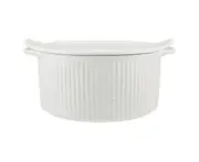 Maxwell & Williams 3L Speckle Round Casserole w/ Lid - Cream