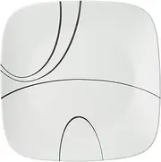 Corelle Square Simple Lines Dinner Plate Set 6 Pack