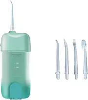 Nebula-X Travel Water Flosser for Teeth, Portable Oral irrigator [Compact Cordless Rechargeable] Water Teeth Cleaner Picks for Braces Dental Care w/Telescopic Water Tank, 3 Modes,4 Nozzles & IPX7, for Home&Travel