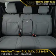Mitsubishi New-Gen Triton - XP7 Heavy-Duty Canvas Rear Row Seat Covers (Made to Order)