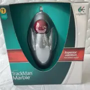 New - Logitech TrackMan Marble Trackball Mouse | PN: 910-000806 Never Opened