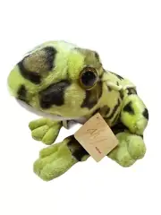 Miyoni by Aurora Soft Spotted Green Frog 9” Plush Stuffed Animal Toy New w/Tags