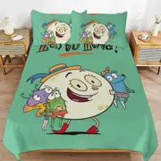 v6603 Bed Sheets Bedding Let's Go Luna Cartoon Bedding Sets Ultra Soft Skin-Friendly Duvet Cover 3 Piece, Cute Comforter Cover Bed Set for Boys Girls