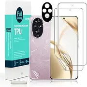 IBYWIND 2 Pcs Screen Protector For Honor 200 5G 6.7",Flexible TPU Film,With 1Pc Camera Lens Protector,1Pc Back Film[Easy to install]