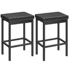 Bar Stools, Set of 2 Bar Chairs, 24.8-Inch Height Stools, Breakfast Bar Stool...