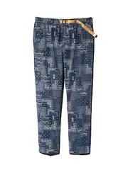 WHITE SANDS 88 Mens Navy Tapered, Patterned Pants 48