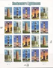 2003 Southeastern Lighthouses #3791a Pane of 20 x 37 Cents US Postage Stamps