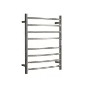 Hotwire Heated Towel Rail - Curved Round Bar (H700mmxW530mm) with Timer - Brushed Nickel
