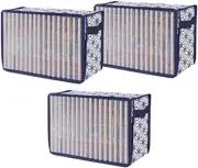 Comic Book Storage Boxes 3 SET! ASANOHA Zipper w/ Transparent Foldable F/S NEW