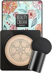 Labymos BB C-Ream Primer 20g with Mushroom Design P-owder Puff Concealer Makeup Foundation Lasting M-oisturizing Tinted Moisturizer Oil Control Brighten Skin Tone