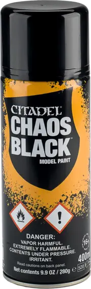 62-02 Citadel Spray Paint: Chaos Black