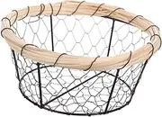 Iron Wire Egg Basket Egg Storage Holder with Airflow Design Decorative Container for Kitchen Countertop Farmhouse Decor