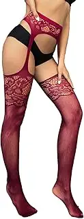 [Generic] Media Suite 14 Sexy Stockings Women Lace Transparent Stockings Sexy Black Tights Stocking Lingerie Net Stockings Four