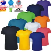 MEN'S SHORT SLEEVE ROUND NECK TEE 100% POLOYESTER BRUSHED DOUBLE JERSEY